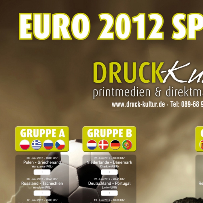EM-Spielplan | Druck-Kultur München, Druckerei mit ...